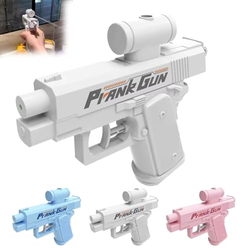 Prank Water Gun, Prank Gun, Prank Squirt Guns, Wasserpistole rückwärts, Zwei-Wege-Wasserpistole, Wasserspritzpistole kann von vorne und hinten sprühen, Für Erwachsene Kinder (Weiß) von GUSHE