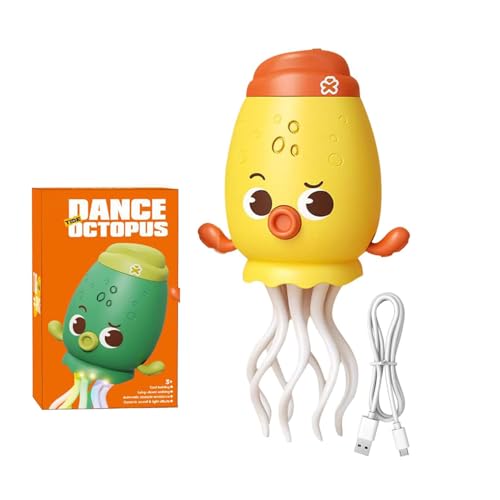 Smart Tentacle Explorer Octopus, Electric Dancing Octopus Toy, Magische Tanzende Krake Spielzeug, Elektrisch Tanzender Oktopus Spielzeug Mit LED-Lichtern Und Musik, Krabbelkraken-Spielzeugs (Gelb) von GUSHE