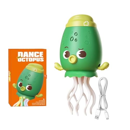 Smart Tentacle Explorer Octopus, Electric Dancing Octopus Toy, Magische Tanzende Krake Spielzeug, Elektrisch Tanzender Oktopus Spielzeug Mit LED-Lichtern Und Musik, Krabbelkraken-Spielzeugs (Grün) von GUSHE