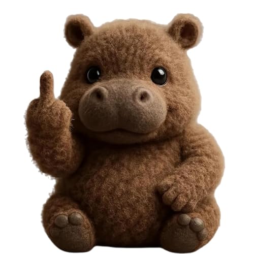 GUUIESMU Middle Finger Plush Animals,Cute Funny Middle Finger Plush,Humorous Animal Desktop Decorative Ornaments, Unique Gifts for Home Office Decor (b) von GUUIESMU