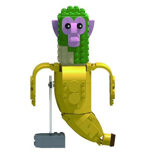 GUUIESMU Tung Tung Tung Sahur Vs Tralalero Tralala Building Blocks,Italian Brainrot Animals, Building Toy Set,Collectible Figure, for Collection and Decoration (Chimpazini Bananini) von GUUIESMU