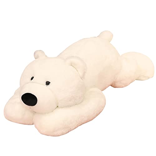 GUUIESMU Weighted Anxiety Stuffed Animal Cuddly Toy for Stress Relief,Weighted Stuffed Animal for Anxiety,Anxiety Kuscheltier Gewicht FüR Erwachsene,for Stress Relief (White Polar Bear,55cm) von GUUIESMU