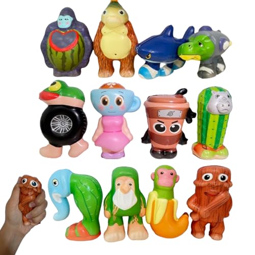 Italian Brainrot Figuren,Tung Tung Tung Tung Sahur Toy,BRR BRR Patapim,12 StüCk Lustig Anti Stress Spielzeug,Antistress Spielzeug Kinder,Fidget Toys (12PCS) von GUUIESMU