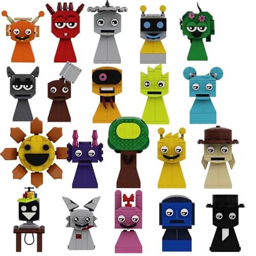 Sprunki Building Blocks,Sprunki Toys,Sprunki Figuren,Fun Bot/Raddy/Oren/Vineria/Clukr Horror Normal Form, Monster Horror Game Action Figure Model Display and Collectible (20PCS) von GUUIESMU