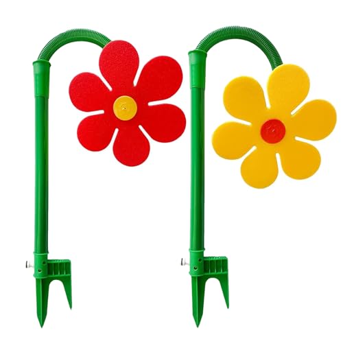 Crazy Daisy Sprinkler, verrückter Tanzender Blumenwassersprinkler, 360 ° rotierende Sonnenblumen -Garten -Bewässerungsinstrument, dekorative Daisy -Rasensprinker, für Haustiere Spielen (A2) von GUUZETU