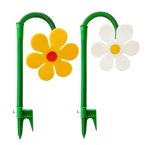 Crazy Daisy Sprinkler, verrückter Tanzender Blumenwassersprinkler, 360 ° rotierende Sonnenblumen -Garten -Bewässerungsinstrument, dekorative Daisy -Rasensprinker, für Haustiere Spielen (A3) von GUUZETU