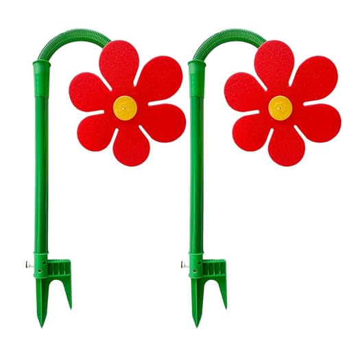 Crazy Daisy Sprinkler, verrückter Tanzender Blumenwassersprinkler, 360 ° rotierende Sonnenblumen -Garten -Bewässerungsinstrument, dekorative Daisy -Rasensprinker, für Haustiere Spielen (A4) von GUUZETU