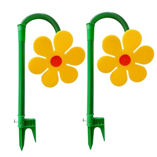 Crazy Daisy Sprinkler, verrückter Tanzender Blumenwassersprinkler, 360 ° rotierende Sonnenblumen -Garten -Bewässerungsinstrument, dekorative Daisy -Rasensprinker, für Haustiere Spielen (A5) von GUUZETU