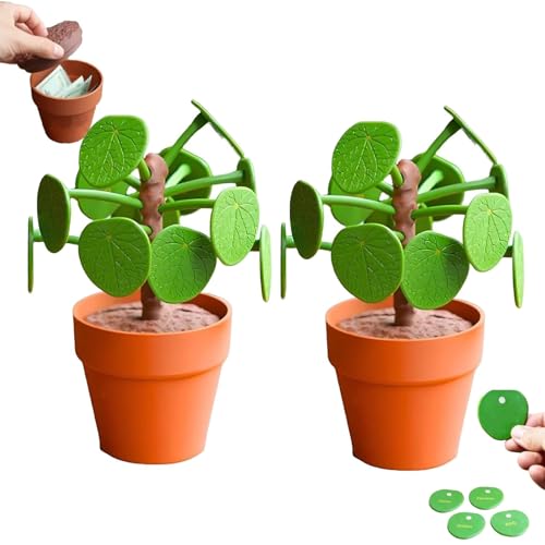 Pilea Food Picker - 12 Mahlzeitoptionen, der chinesische Geld für Geldpflanze -Dekider, 3D -gedrucktes Abendessen mit verstecktem Geld. Lebensmittelentscheidung mit magnetischen Blättern (2 Set) von GUUZETU
