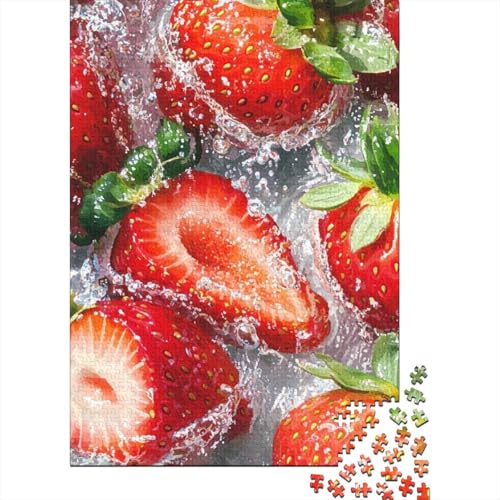 Erdbeere Puzzles 1000 Teile Schwer Puzzle Spielzeug Lernspiel Impossible Herausforderung Spielzeug Für Erwachsene Und Kinder Ab 14 Jahren 1000pcs (75x50cm) von GUYDZOOM