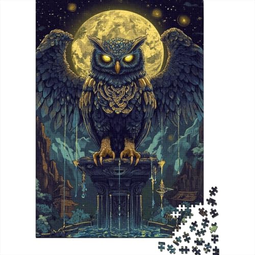 Eule Puzzle 1000 Teile Schwer Puzzle Spielzeug Lernspiel Impossible Herausforderungsspielzeug Für Erwachsene Kinder 1000pcs (75x50cm) von GUYDZOOM