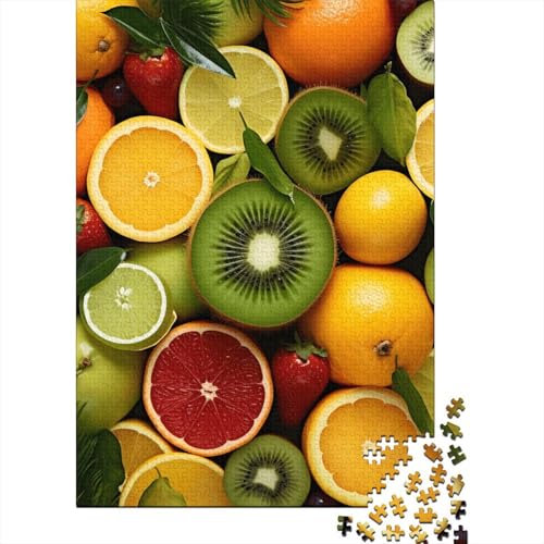 Farbenfrohe Früchte Puzzle 1000-teilige Schwer Puzzle Spielzeug Lernspiel Impossible Herausforderungsspielzeug Für Erwachsene Und Kinder Ab 12 Jahren 1000pcs (75x50cm) von GUYDZOOM