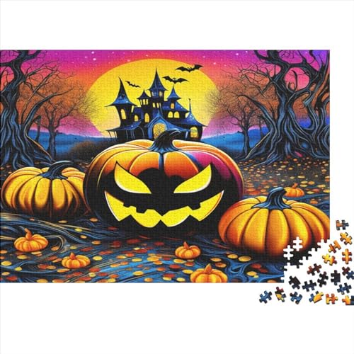 Kürbis Halloween Puzzle 1000 Teile Erwachsene Puzzles Für Erwachsene Klassische Puzzles 1000 Teile Erwachsene Puzzlespiel Schwer Pädagogisches Spielzeug Erwachsene Kinder Puzzel 1000pcs (75x50cm) von GUYDZOOM