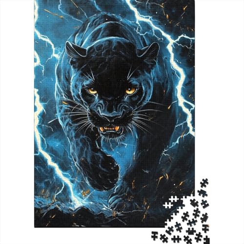 Leopard Puzzles 1000 Teile Schwer Puzzle Spielzeug Lernspiel Impossible Herausforderungsspielzeug Für Erwachsene Kinder 1000pcs (75x50cm) von GUYDZOOM
