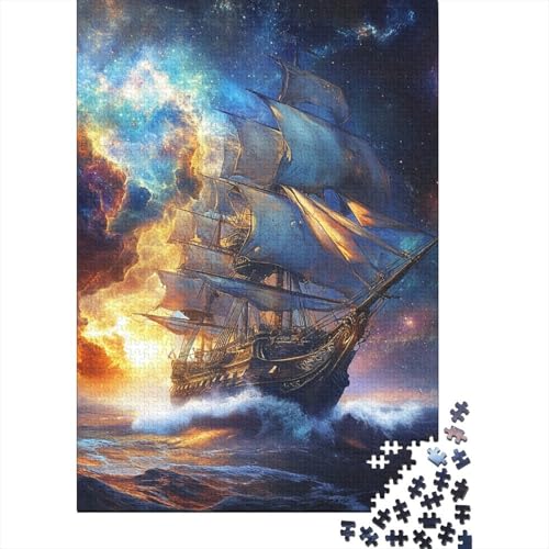 Segelboot Puzzles 1000-teilige Schwer Puzzle Spielzeug Lernspiel Impossible Herausforderungsspielzeug Für Erwachsene Und Kinder in Bewährter 1000pcs (75x50cm) von GUYDZOOM
