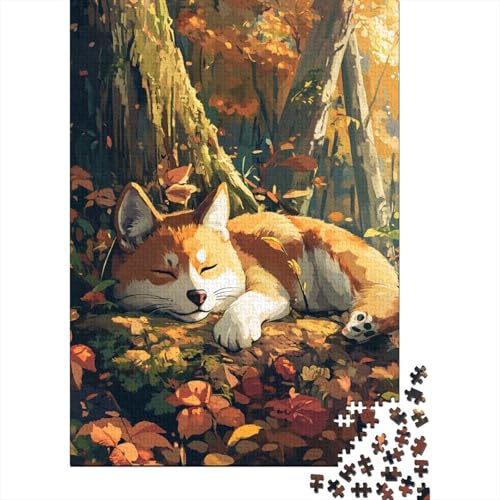 Shiba Inu Puzzle 1000 Teile Schwer Puzzle Spielzeug Lernspiel Impossible Herausforderung Spielzeug Für Erwachsene Und Kinder in Bewährter 1000pcs (75x50cm) von GUYDZOOM