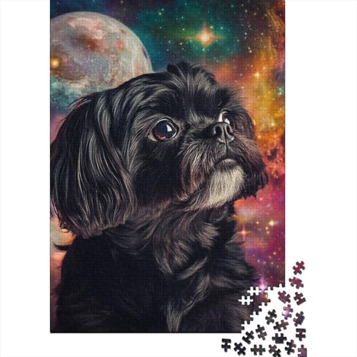 Shih Tzu Puzzle 1000 Teile Schwer Puzzle Spielzeug Pädagogisches Spiel Impossible Herausforderung Spielzeug Für Erwachsene Kinder 1000pcs (75x50cm) von GUYDZOOM