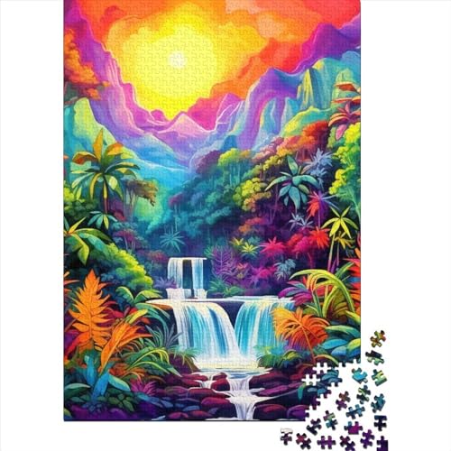 Wasserfall Puzzles 1000 Teile Schwer Puzzle Spielzeug Pädagogisches Spiel Impossible Herausforderungsspielzeug Für Erwachsene Und Kinder in Bewährter 1000pcs (75x50cm) von GUYDZOOM