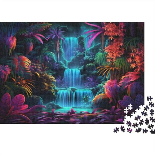 Wasserfall Puzzles1000 Teile, Puzzle Für Erwachsene, Geschicklichkeitsspiel Für Die Ganze Familie, Klassische Puzzle,Geburtstagsgeschenk Erwachsenen Puzzlespiel Puzzel 1000pcs (75x50cm) von GUYDZOOM