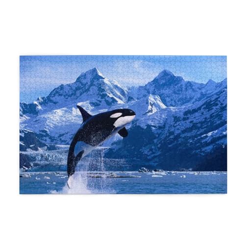 Killerwale Orcas Ozean Meer, Puzzles 1000 Teile Holzpuzzle Spielzeug Familienspiel Wanddekoration von GVCXCSGE