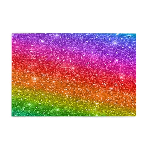 Shiny Sparkles Regenbogenfarben Glitzer, Puzzles 1000 Teile Holzpuzzle Spielzeug Familienspiel Wanddekoration von GVCXCSGE