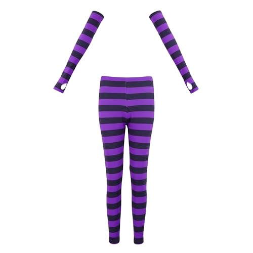 GVLAQST Sally Damen-Leggings für Halloween, Weihnachten, Albtraumärmel, Stretch-Leggings, schwarz und violett, X-Large-XX-Large GVLAQST Sally Damen-Leggings für Halloween, Weihnachten, Albtraumärmel, Stretch-Leggings, schwarz und violett, X-Large-XX-Large von GVLAQST