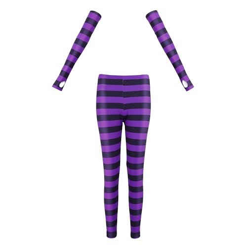 GVLAQST Sally Damen-Leggings für Halloween, Weihnachten, Albtraumärmel, Stretch-Leggings, schwarz und violett, X-Small / Small GVLAQST Sally Damen-Leggings für Halloween, Weihnachten, Albtraumärmel, Stretch-Leggings, schwarz und violett, X-Small / Small von GVLAQST
