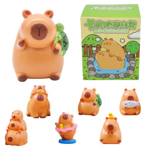 Blind Box Capybara Figuren Capybara Random Collection Guess Blind Bag Überraschungs Box Sammlerstück Kunstspielzeug, Geburtstagsfeier Geschenk für Kinder Weihnachten 1PCS Blind Box Capybara Figuren Capybara Random Collection Guess Blind Bag Überraschungs Box Sammlerstück Kunstspielzeug, Geburtstagsfeier Geschenk für Kinder Weihnachten 1PCS von GVMJHYK