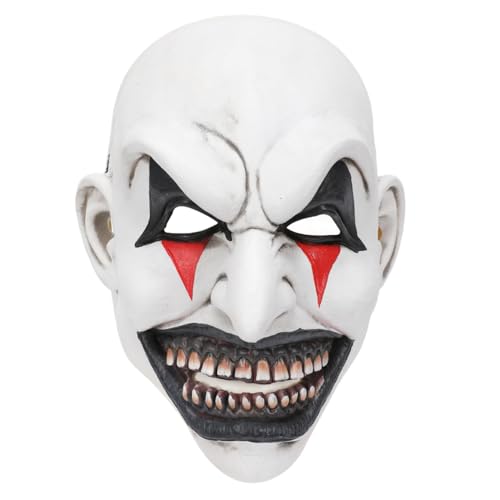 Clown Maske, Halloween Terrifier Clown Maske, Horror-Thema Party Maske, Cosplay Kostüm Requisiten für Erwachsene, Halloween-Kostüm Geschenk für Kinder und Erwachsene Clown Maske, Halloween Terrifier Clown Maske, Horror-Thema Party Maske, Cosplay Kostüm Requisiten für Erwachsene, Halloween-Kostüm Geschenk für Kinder und Erwachsene von GVMJHYK