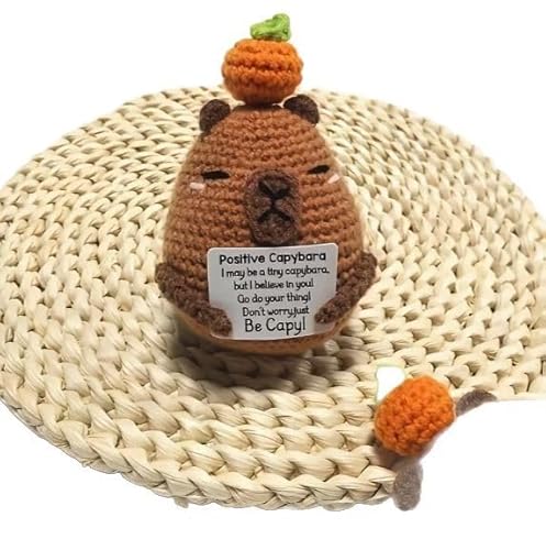 GVMJHYK 1Pcs Lustiger Positiver Capybara Strick Puppe,Mini-Strickwolle Capybara Strick Puppe,Pocket Hug Geschenke Beste Freundin Geschenke für Freundin Kleine GVMJHYK 1Pcs Lustiger Positiver Capybara Strick Puppe,Mini-Strickwolle Capybara Strick Puppe,Pocket Hug Geschenke Beste Freundin Geschenke für Freundin Kleine von GVMJHYK