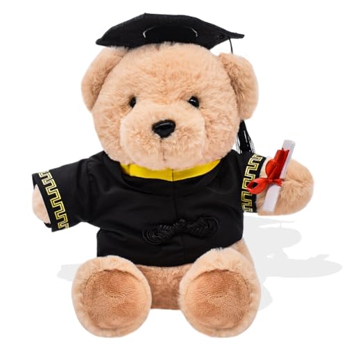 GVMJHYK 25cm Examensbär, Bachelor Geschenk, Teddybär Plüschtier, mit Doktorhut Diplom und Abschluss, Graduation Gift, Abschluss Geschenk Prüfung Geschenk für Mädchen Jungen GVMJHYK 25cm Examensbär, Bachelor Geschenk, Teddybär Plüschtier, mit Doktorhut Diplom und Abschluss, Graduation Gift, Abschluss Geschenk Prüfung Geschenk für Mädchen Jungen von GVMJHYK