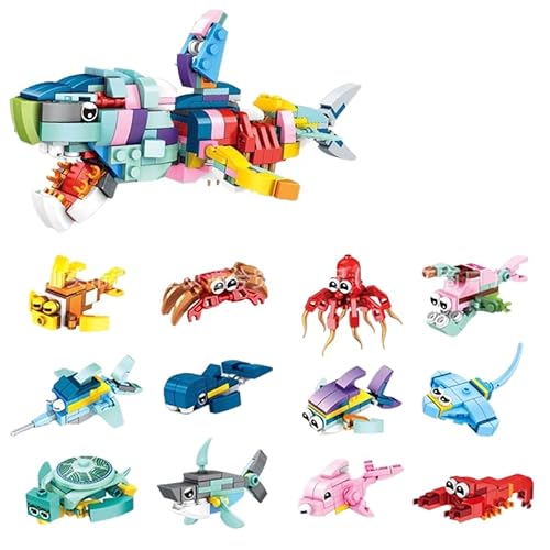 GVMJHYK Klemmbausteine Meerestier,12 Stücke Mini Baustein Set,Mitgebsel Kindergeburtstag Gastgeschenke,Building Blocks für Jungen Mädchen Ostereier Mitgebsel Kindergeburtstag Gastgeschenke GVMJHYK Klemmbausteine Meerestier,12 Stücke Mini Baustein Set,Mitgebsel Kindergeburtstag Gastgeschenke,Building Blocks für Jungen Mädchen Ostereier Mitgebsel Kindergeburtstag Gastgeschenke von GVMJHYK