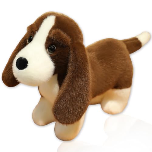 GVMJHYK Plüschtier Dackel, Kuscheltier Hund Dackel, Klasse Dackel Hund Plüschpuppe Kinderspielzeug Puppe, Kinder Plüschspielzeug, Klasse 35cm von GVMJHYK