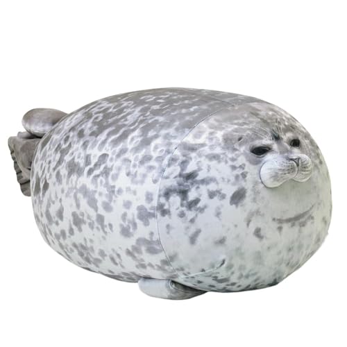 GVMJHYK Siegel Plüschtier, Süße Robben Plüschtier, Tier Siegel Kuscheltie Puppe, Schlafkissenspielzeug Seal Plüschtier Stofftier Chubby Blob Seal Pillow Cushion für Kinder 30cm von GVMJHYK