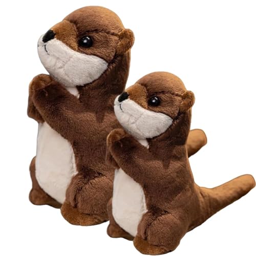Otter Stofftier Weiches, Otter-Plüschtier Simulation Otter Plüschpuppe, 2pcs Otter Puppe Aussehen, Baby Geschenk Zur Geburt Von Jungen Und Mädchen von GVMJHYK