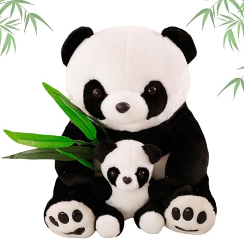 Panda Kuscheltier Mini Plüsch PP Baumwolle Mutter und Baby Plüschtier Kindergeschenke als Jungen oder Mädchen Geschenk Niedliche Plüschtiere 25 cm (A) von GVMJHYK
