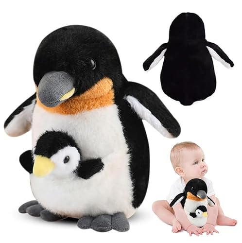 Pinguine Kuscheltier Mini Plüsch PP Baumwolle Mutter und Baby Plüschtier Kindergeschenke als Jungen oder Mädchen Geschenk Niedliche Plüschtiere 25 cm (B) von GVMJHYK
