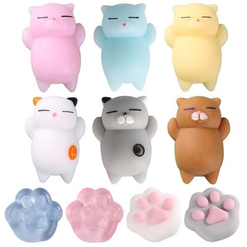 GWAWG 10 Stück Squishy Katze und Katzenpfote Mochi Squishy Kawaii Yoyo Taba Fufu Squishies Anti-Stress-Spielzeug für Kinder und Erwachsene, niedliche Entspannungsspielzeug, lustige Geschenke für GWAWG 10 Stück Squishy Katze und Katzenpfote Mochi Squishy Kawaii Yoyo Taba Fufu Squishies Anti-Stress-Spielzeug für Kinder und Erwachsene, niedliche Entspannungsspielzeug, lustige Geschenke für von GWAWG