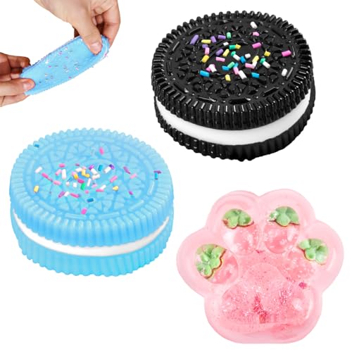 GWAWG 2 Stück Biscuit Stress Relief Toy und 1x Squishy Cat Paw, Katzenpfoten Squishy, Soft Squeeze Biscuit Toys, Montessori Sensorisches Quetschspielzeug für Autismus Spielzubehör GWAWG 2 Stück Biscuit Stress Relief Toy und 1x Squishy Cat Paw, Katzenpfoten Squishy, Soft Squeeze Biscuit Toys, Montessori Sensorisches Quetschspielzeug für Autismus Spielzubehör von GWAWG