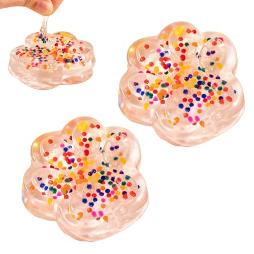 GWAWG 2 Stück Taba Squishy Katze Pfote Picky Pad,Anti Stress Fidget Toys Kinder Erwachsene, Sensorisches Spielzeug gegen Hautknibbeln, Mitbringsel Partygeschenke, Kindergeburtstag Kleine Geschenke von GWAWG