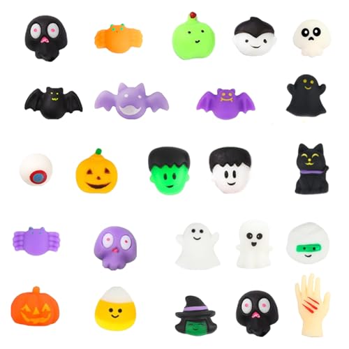GWAWG 24 Stück Halloween Mochi Squishy Spielzeug für Kinder – Weiches Knetspielzeug für Halloween-Partys, Weihnachtsfeiern, Geburtstagsgeschenke für Jungen & Mädchen GWAWG 24 Stück Halloween Mochi Squishy Spielzeug für Kinder – Weiches Knetspielzeug für Halloween-Partys, Weihnachtsfeiern, Geburtstagsgeschenke für Jungen & Mädchen von GWAWG