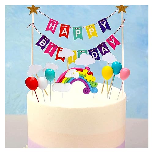 GWAWG 26Pcs Tortendeko Geburtstag, Tortendekoration kuchendeko,Regenbogen Ballon Figuren Happy Birthday Banner Kuchen Dekorationen für Kinder Boy Girl, Geburtstagstorte Geburtstagsdusche Party Zubehör GWAWG 26Pcs Tortendeko Geburtstag, Tortendekoration kuchendeko,Regenbogen Ballon Figuren Happy Birthday Banner Kuchen Dekorationen für Kinder Boy Girl, Geburtstagstorte Geburtstagsdusche Party Zubehör von GWAWG