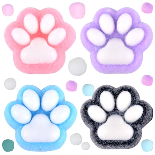 GWAWG 4 Stück Squishy Katzenpfotenspielzeug, Squishy Katze, Riesenpfotenspielzeug, Anti-Stress-Spielzeug, Kawaii, Spielzeug zum Drücken zur Linderung von Angst, niedliches Fidget Spielzeug für Kinder GWAWG 4 Stück Squishy Katzenpfotenspielzeug, Squishy Katze, Riesenpfotenspielzeug, Anti-Stress-Spielzeug, Kawaii, Spielzeug zum Drücken zur Linderung von Angst, niedliches Fidget Spielzeug für Kinder von GWAWG