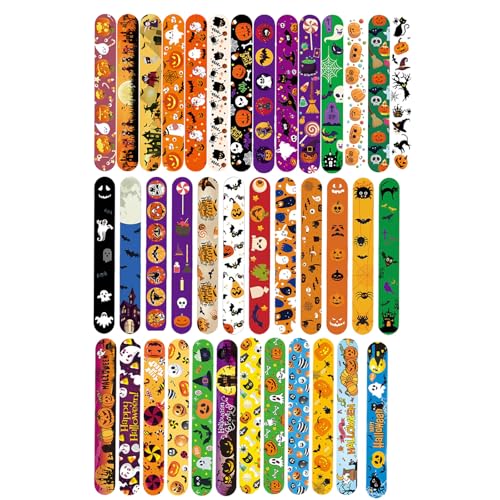 GWAWG 48 Slap-Armbänder, Halloween, Slap, Zubehör, Halloween-Party, Halloween-Armbänder, Geschenk zum Geburtstag für Kinder, Geschenke GWAWG 48 Slap-Armbänder, Halloween, Slap, Zubehör, Halloween-Party, Halloween-Armbänder, Geschenk zum Geburtstag für Kinder, Geschenke von GWAWG