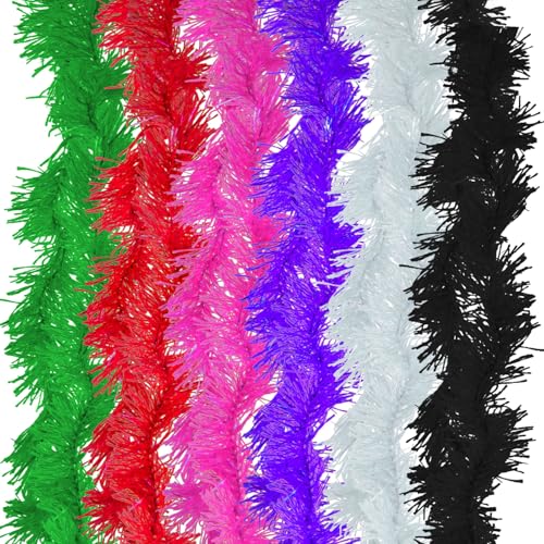GWAWG 6 Stück Federboas Multipack, bunte Federboa künstliche flauschige Boa für Frauen Mädchen Tanzzubehör GWAWG 6 Stück Federboas Multipack, bunte Federboa künstliche flauschige Boa für Frauen Mädchen Tanzzubehör von GWAWG