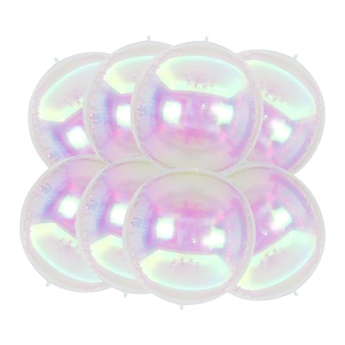 GWAWG 8 Stück 4D schillernde runde Folienballons, 30,5 cm bunte holografische Mylar-Luftballons für Mädchen, Geburtstag, Hochzeit, Babyparty, Party von GWAWG