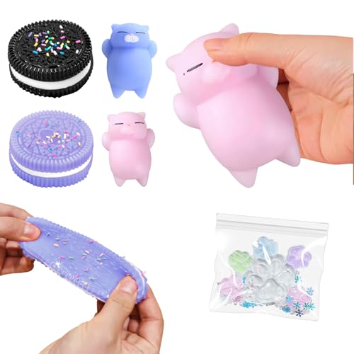 GWAWG 8 Stück Set Squishy – Biscuit Stress Relief Toy, Taba Squishy Fufu, Mini Katzenpfoten & Katzen Squeeze Toy, Anti Stress Squishies für Kinder & Erwachsene, Sensorisches Spielzeug GWAWG 8 Stück Set Squishy – Biscuit Stress Relief Toy, Taba Squishy Fufu, Mini Katzenpfoten & Katzen Squeeze Toy, Anti Stress Squishies für Kinder & Erwachsene, Sensorisches Spielzeug von GWAWG