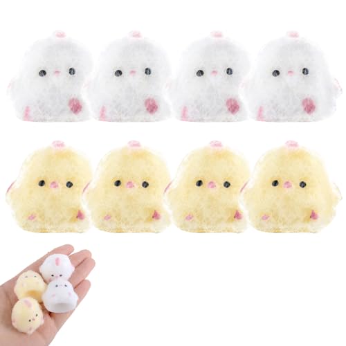 GWAWG 8 Stück Squishy Chicken Toys, Mini Fufu Squishies in Form von Huhn, Bobo, Squishies Tier, weiches Squeeze Spielzeug, Tier, Anti-Stress-Spielzeug, gelbe Küken aus Plüsch, Geschenke für Kinder und GWAWG 8 Stück Squishy Chicken Toys, Mini Fufu Squishies in Form von Huhn, Bobo, Squishies Tier, weiches Squeeze Spielzeug, Tier, Anti-Stress-Spielzeug, gelbe Küken aus Plüsch, Geschenke für Kinder und von GWAWG