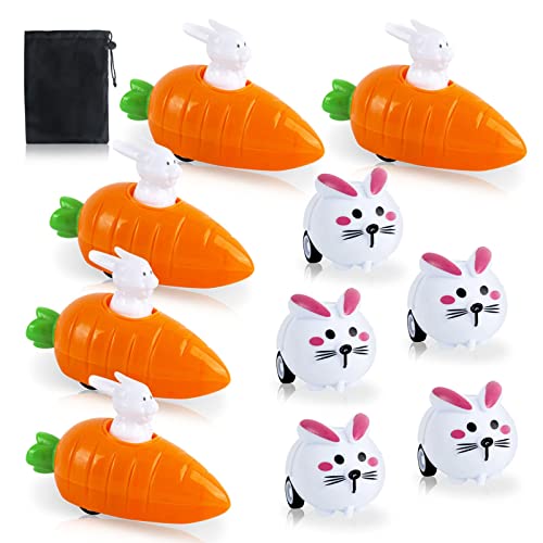 GWAWG Aufziehhase mit Karotte, 10 Stück Ostern Spielzeug zum Aufziehen, Osterhasen Spielzeug Auto zum Aufziehen Karotten, Ostergeschenke für Kinder, Jungen und Mädchen GWAWG Aufziehhase mit Karotte, 10 Stück Ostern Spielzeug zum Aufziehen, Osterhasen Spielzeug Auto zum Aufziehen Karotten, Ostergeschenke für Kinder, Jungen und Mädchen von GWAWG