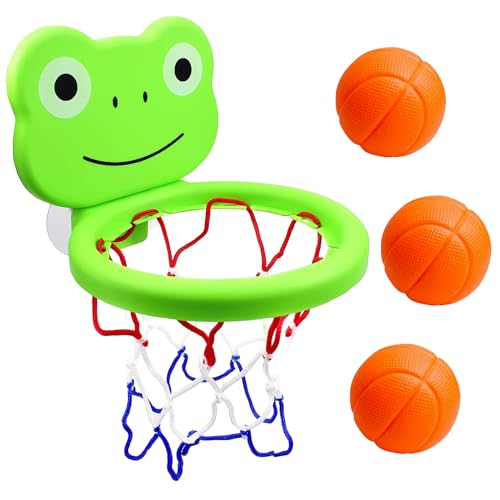 GWAWG Basketballkorb für Babys, Basketballkorb für Kinder, Mini-Basketballkorb, Badespielzeug, Mini-Basketball mit Saugnapf von GWAWG